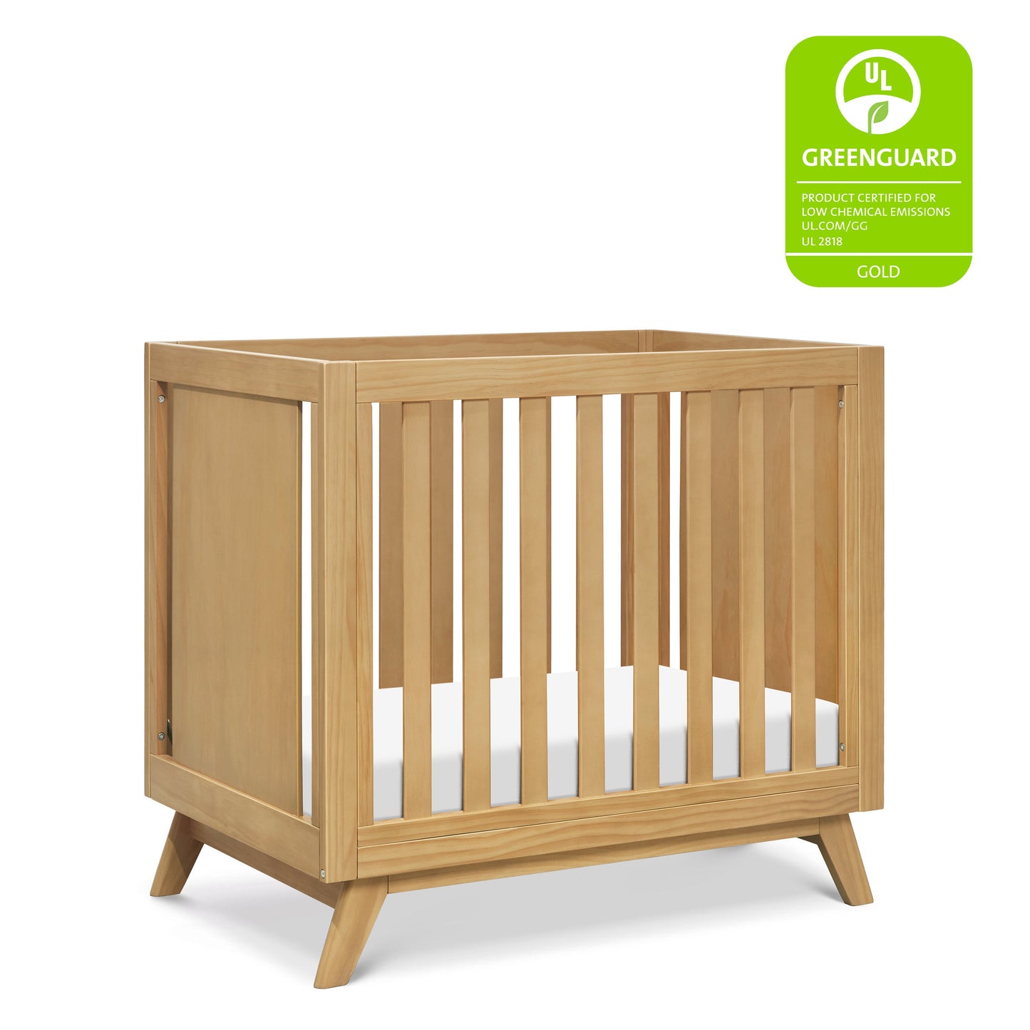 Otto 3-in-1 Convertible Mini Crib with 4 Mattress