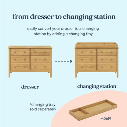 Jayden 6-Drawer Double Wide Dresser