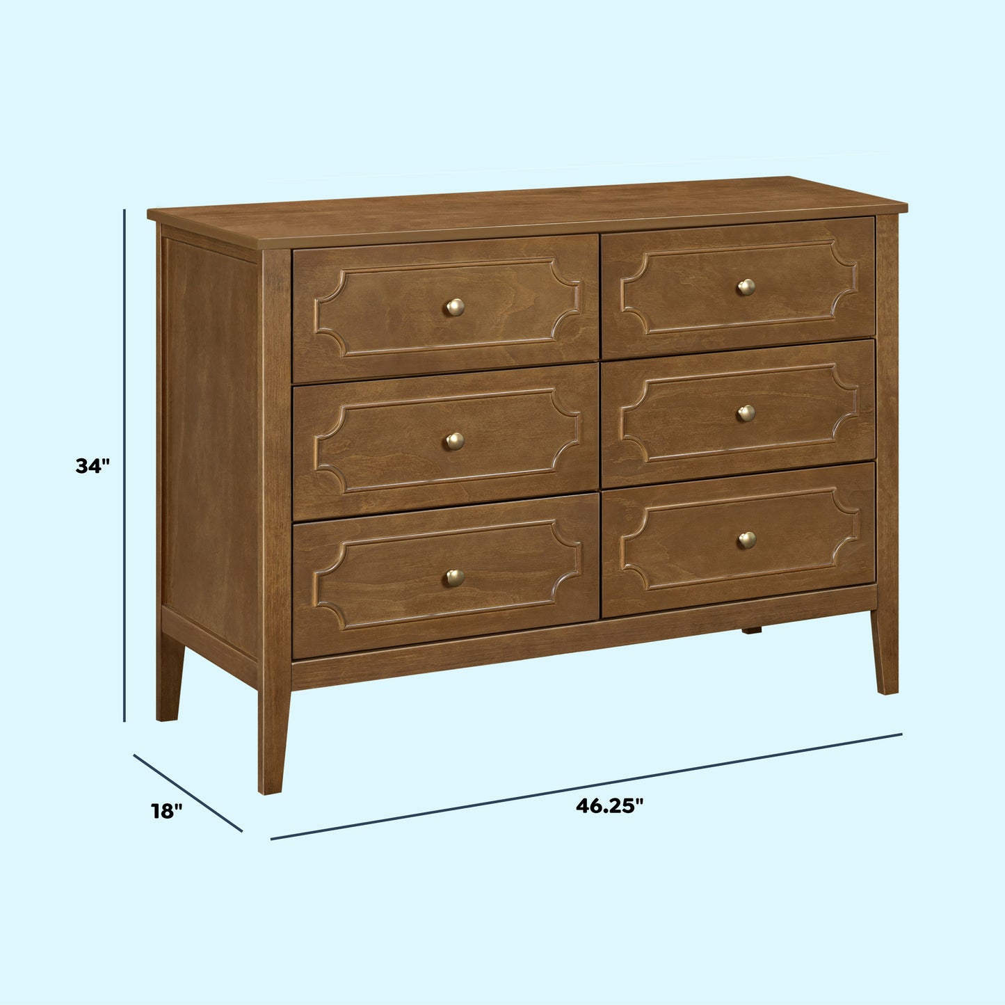 Chloe Regency 6-Drawer Dresser