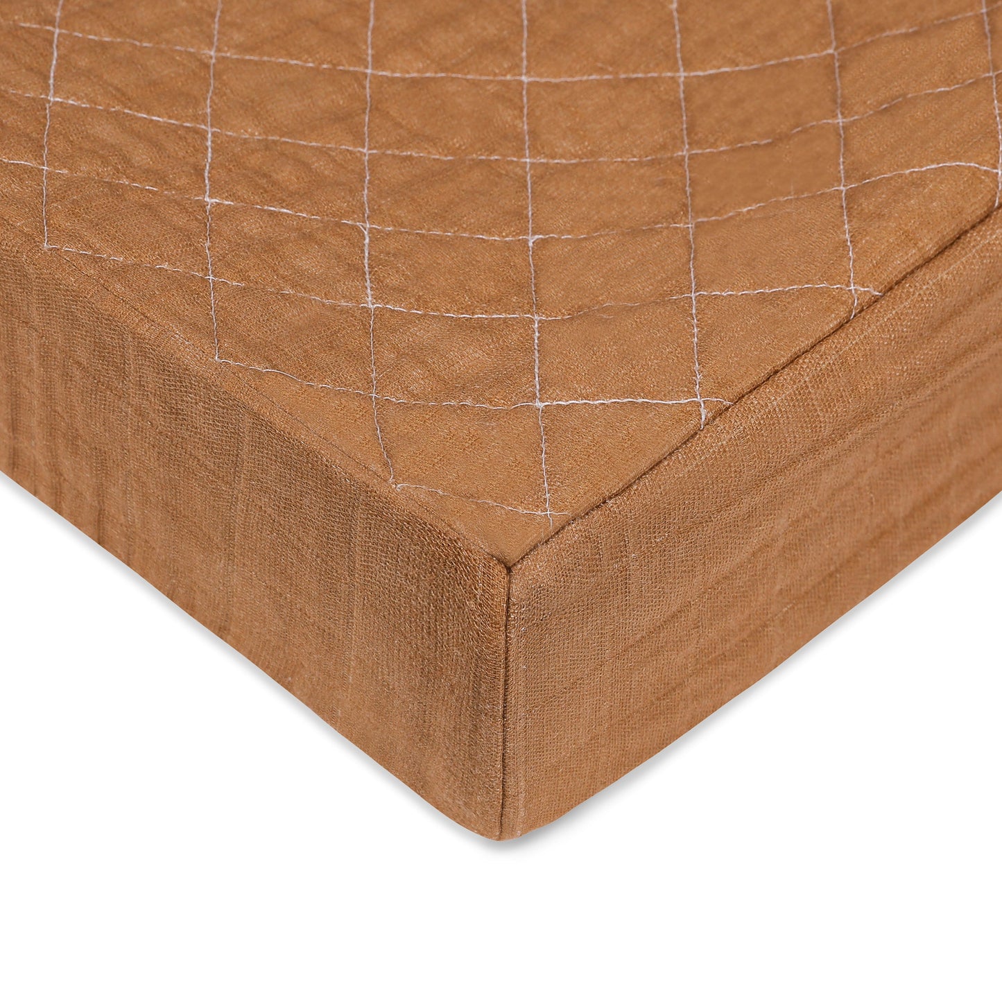Quilted Changing Pad Cover in GOTS Certified Organic Muslin Cotton