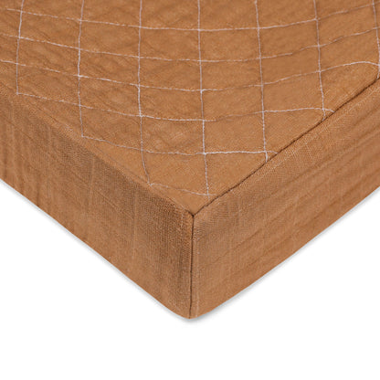 Quilted Changing Pad Cover in GOTS Certified Organic Muslin Cotton