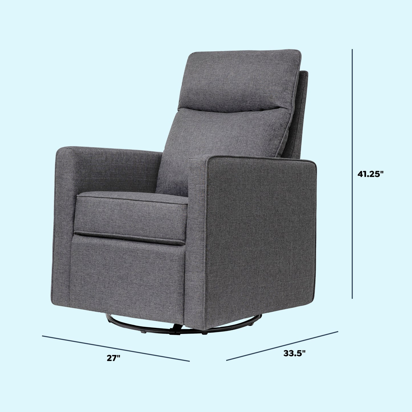 Gabby Pillowback Swivel Glider