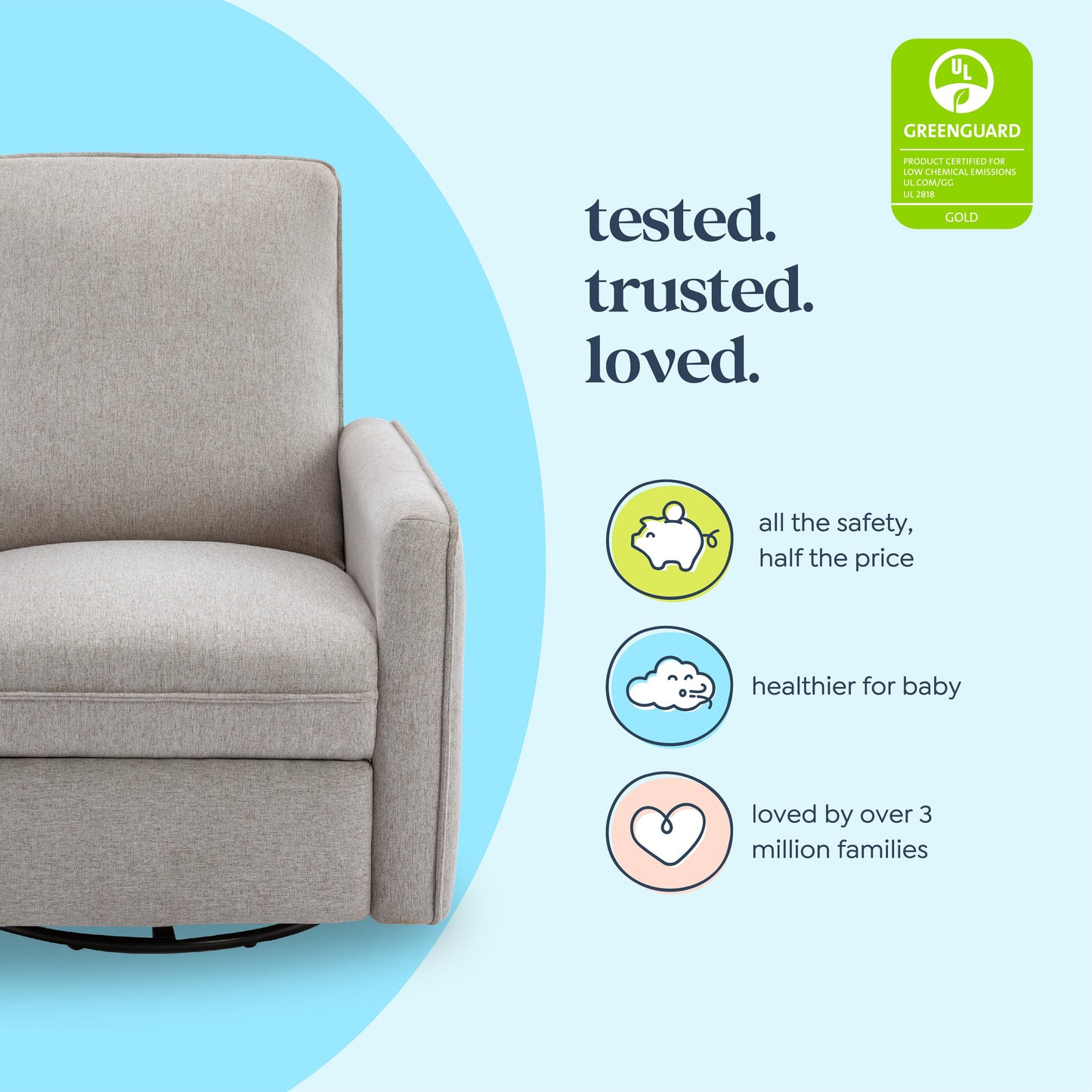 Penny Recliner and Swivel Glider | Eco-Friendly Water Repellent & Stain Resistant Fabric