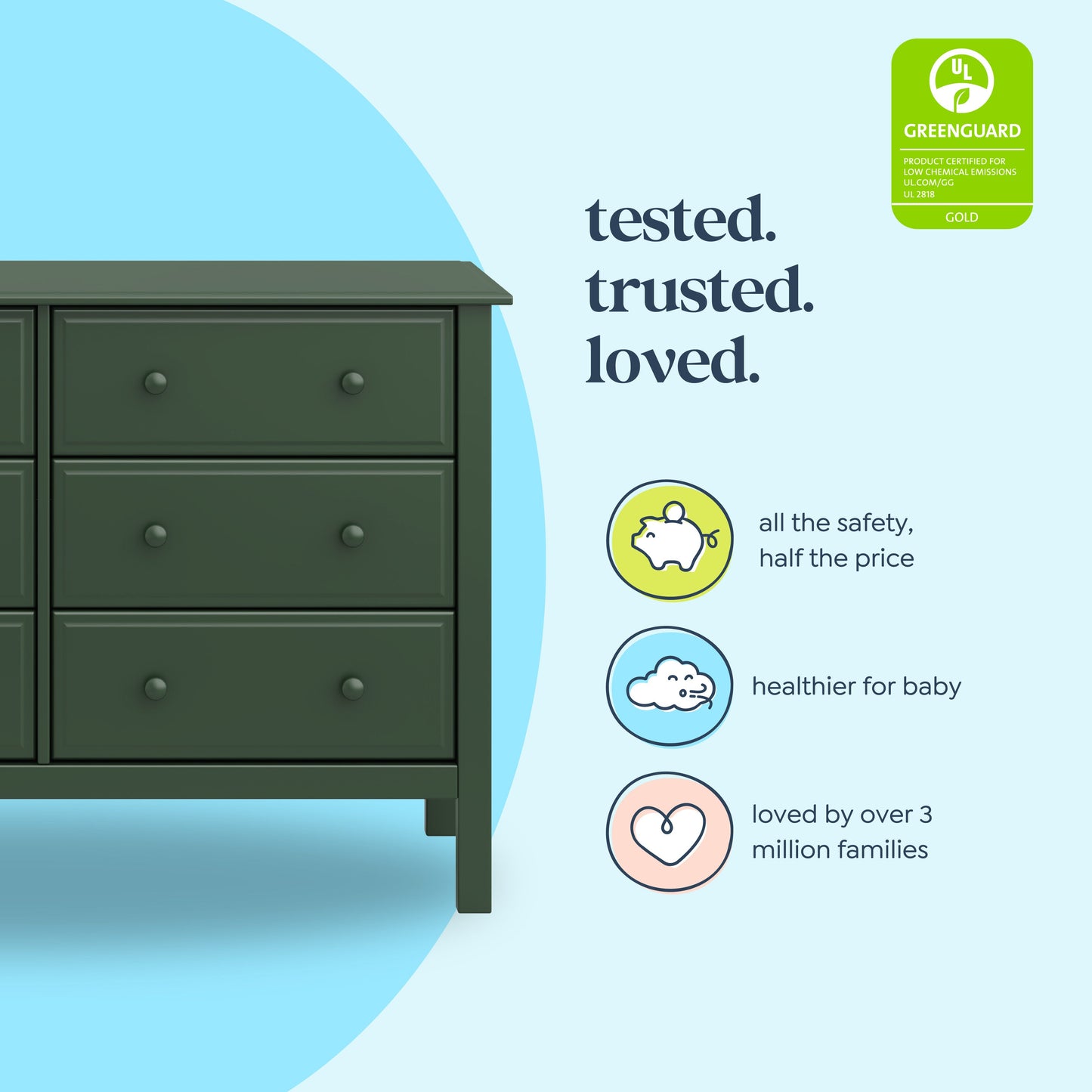 Jayden 6-Drawer Double Wide Dresser