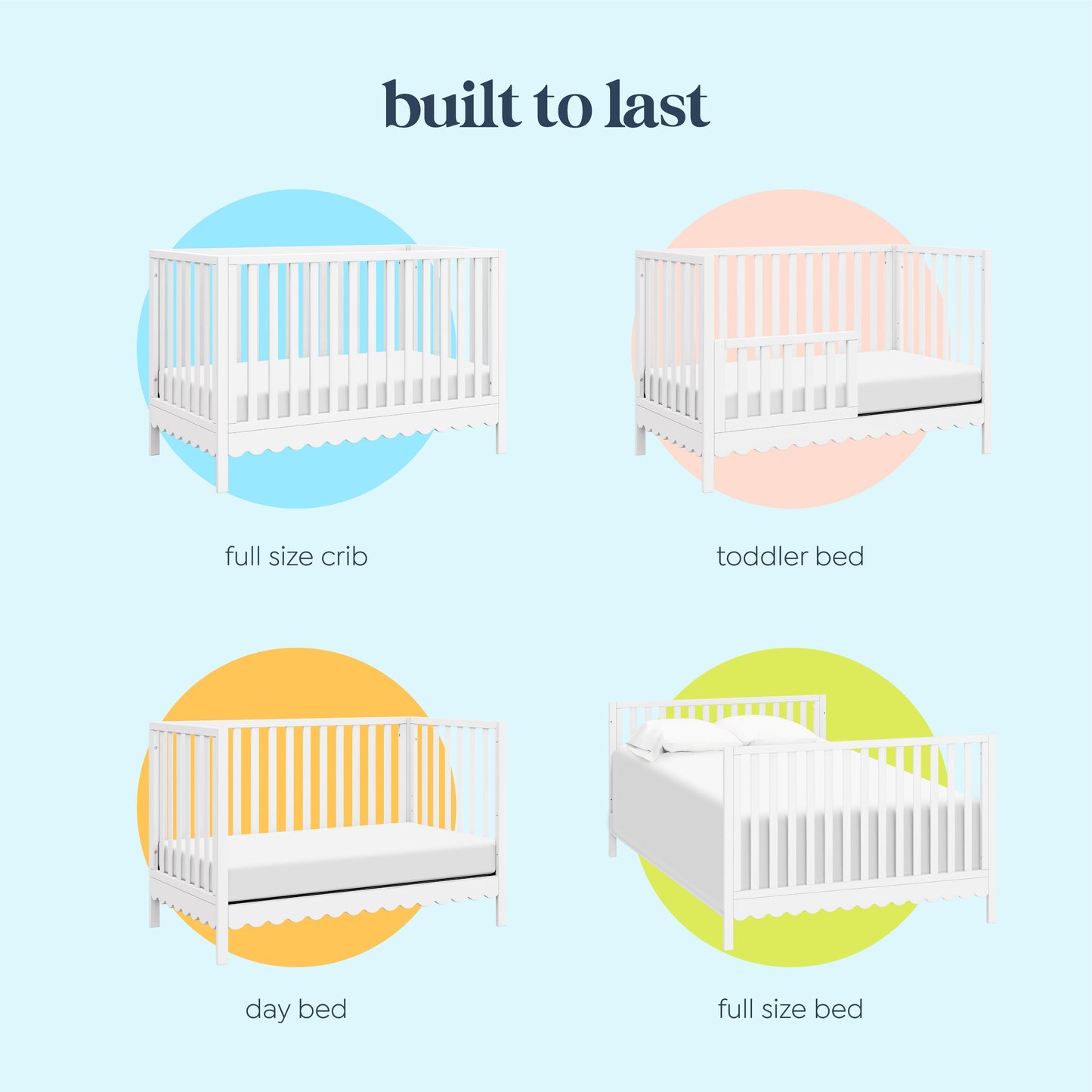 Sammy Scallop 4-in-1  Convertible Crib