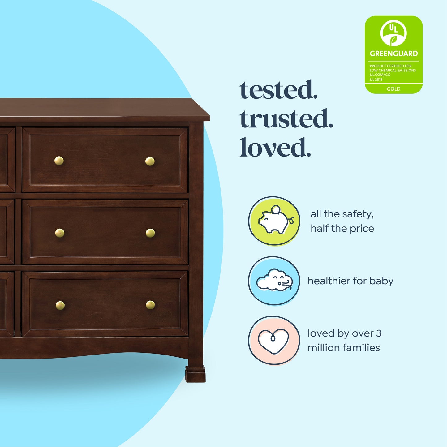 Kalani 6-Drawer Double Wide Dresser