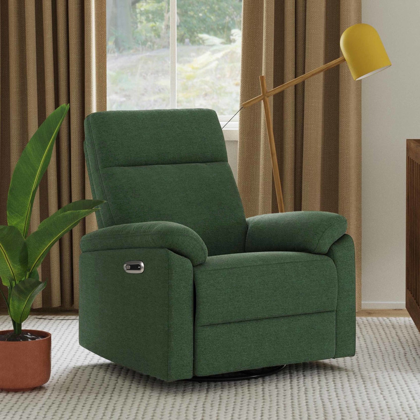 Suzy Electronic Recliner and Swivel Glider | USB Charging Port