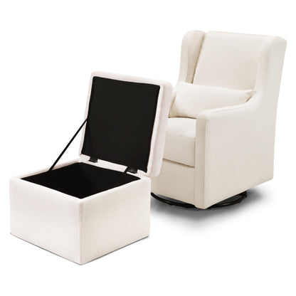 Adrian Swivel Glider with Storage Ottoman | Water Repellent & Stain Resistant fabric