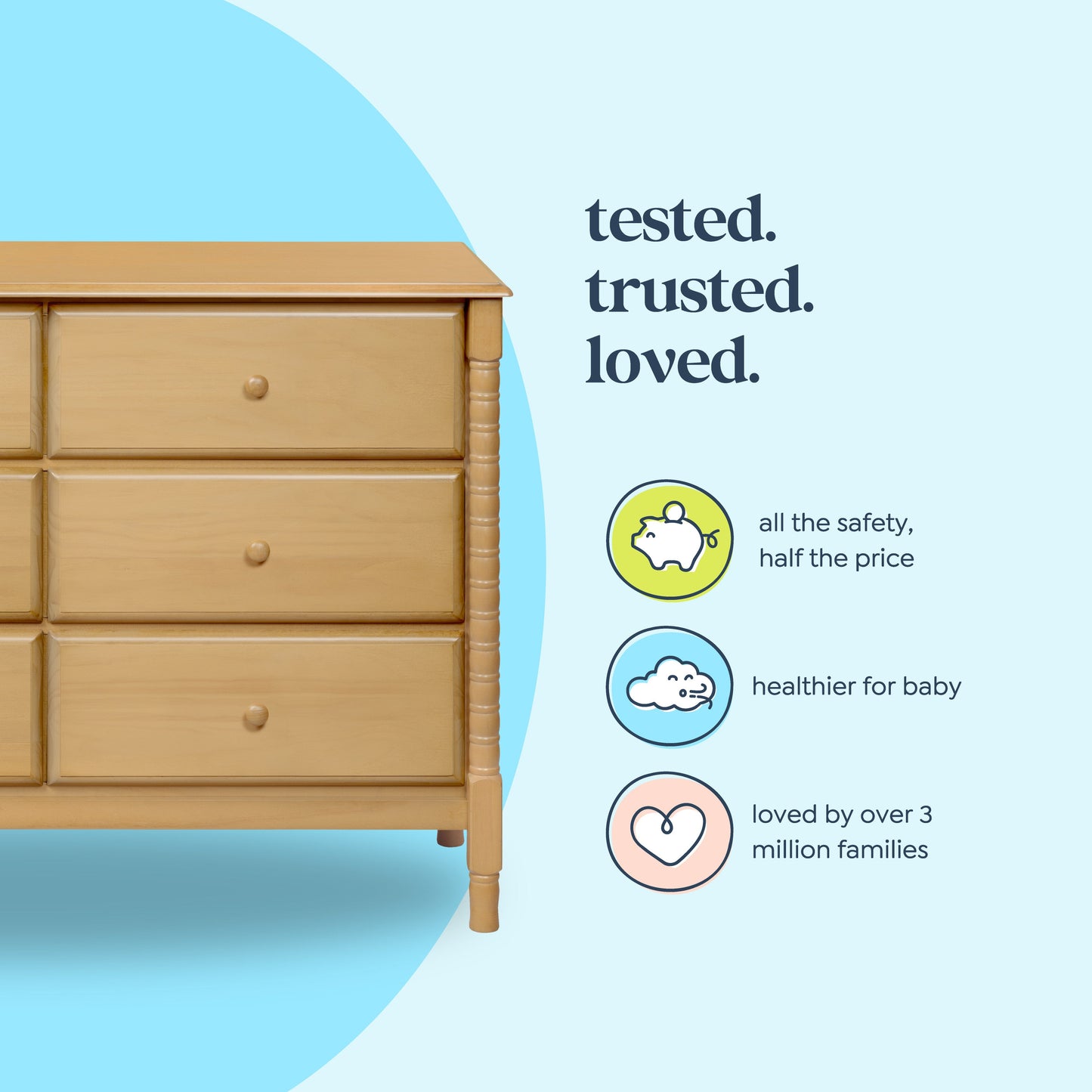 Jenny Lind Spindle 6-Drawer Dresser