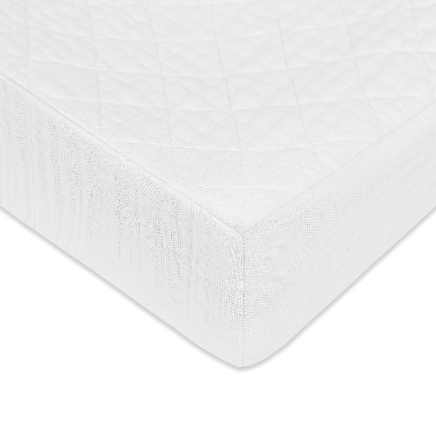 Quilted Changing Pad Cover in GOTS Certified Organic Muslin Cotton
