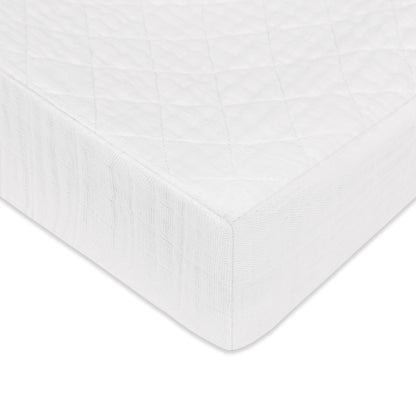 Quilted Changing Pad Cover in GOTS Certified Organic Muslin Cotton