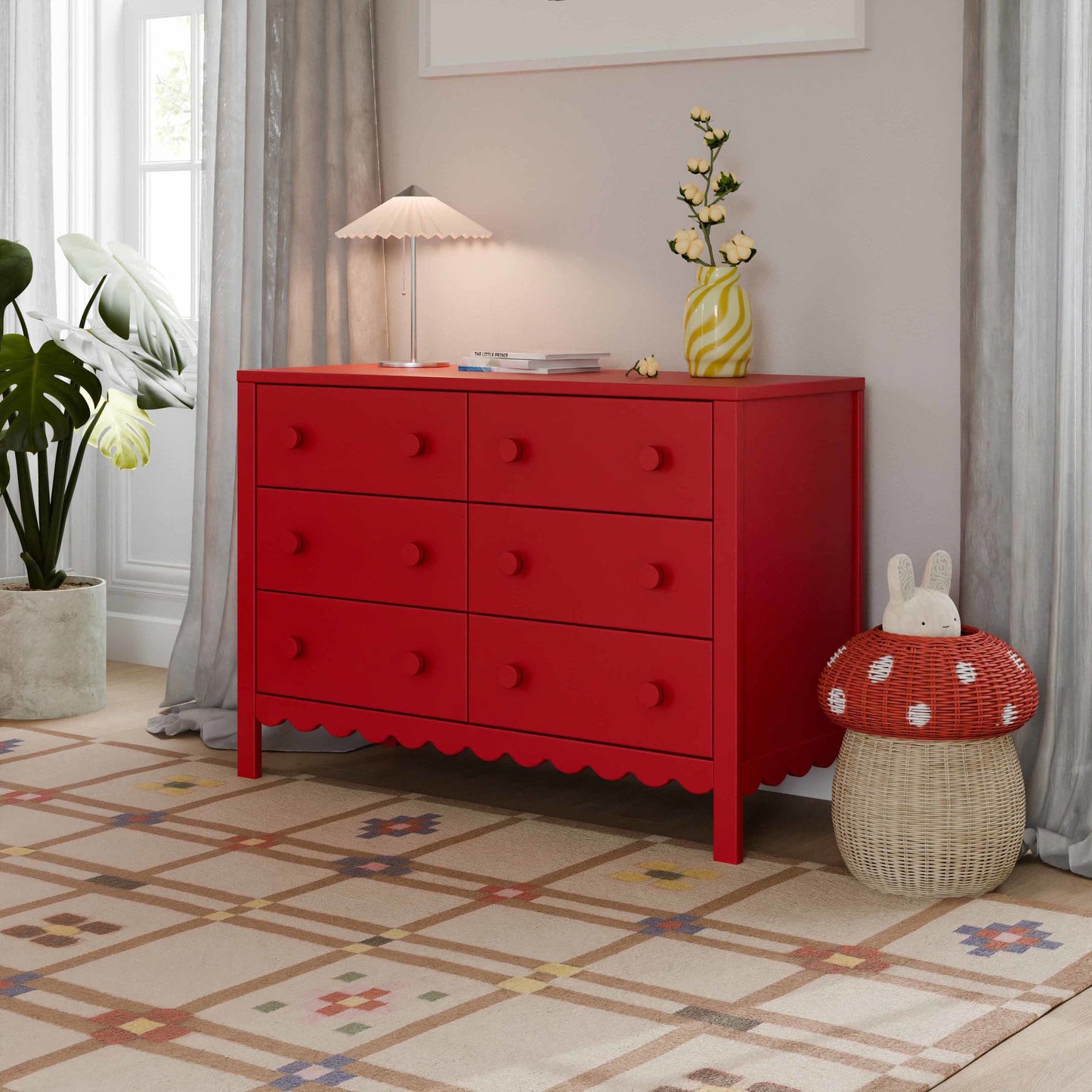 Sammy Scallop 6-Drawer Dresser