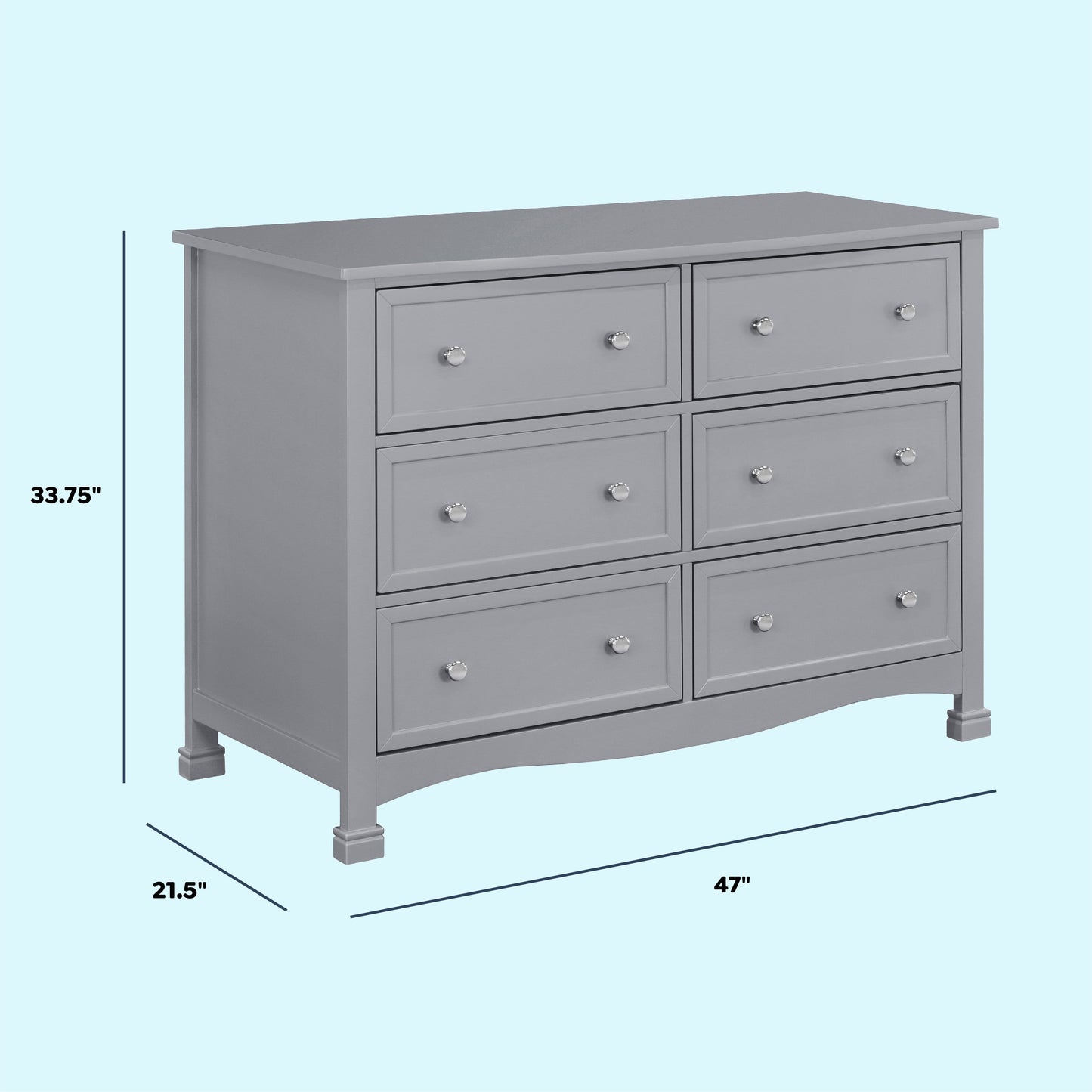 Kalani 6-Drawer Double Wide Dresser