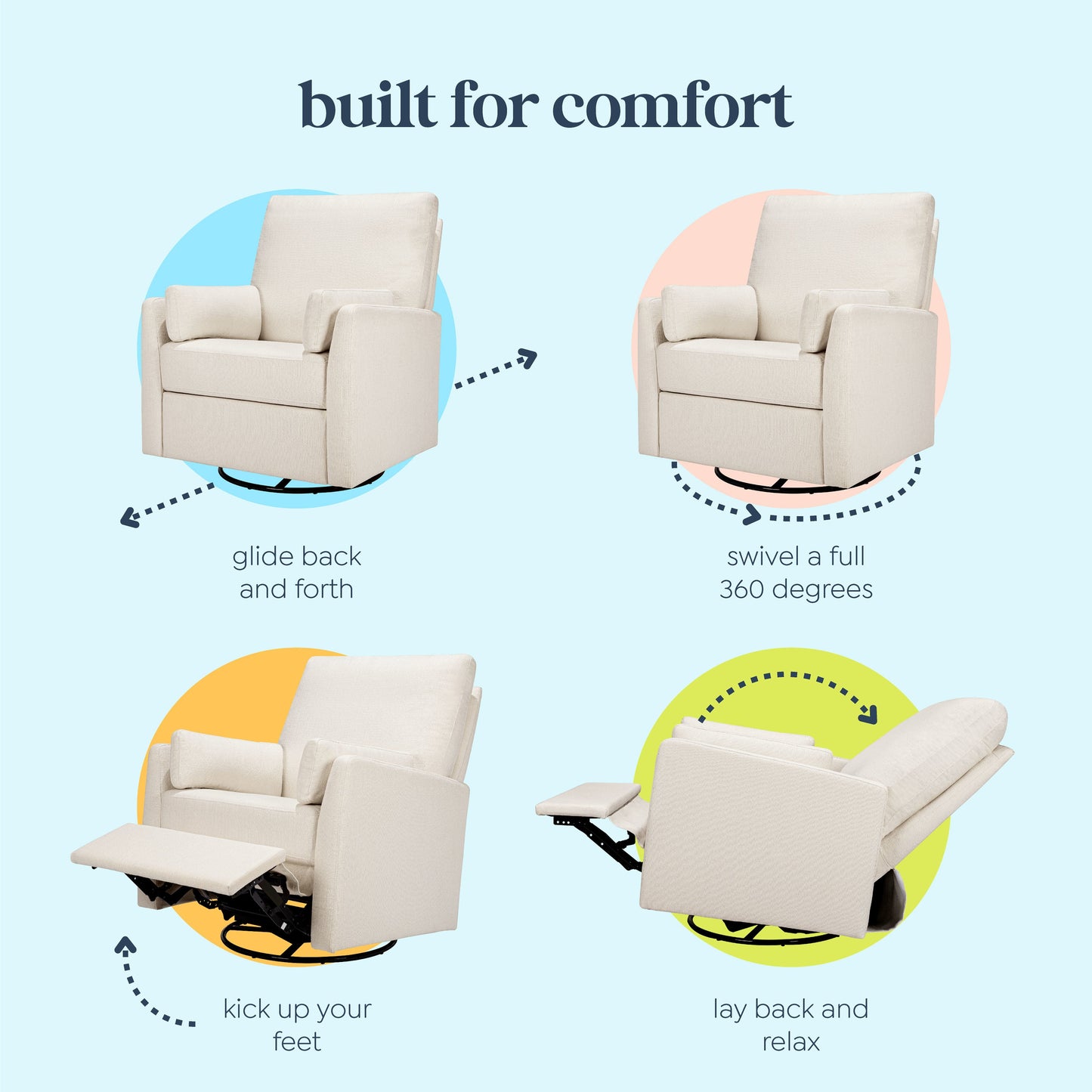 Ethan Recliner and Swivel Glider | Water Repellent & Stain Resistant fabric