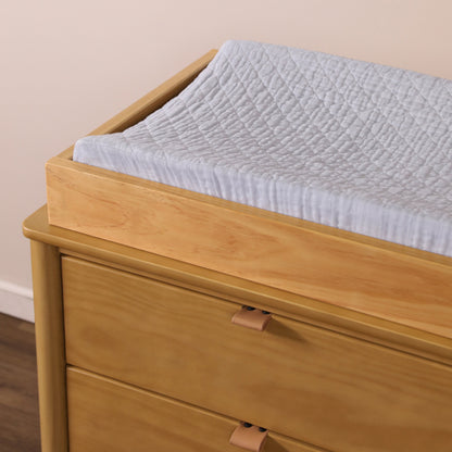 Quilted Changing Pad Cover in GOTS Certified Organic Muslin Cotton