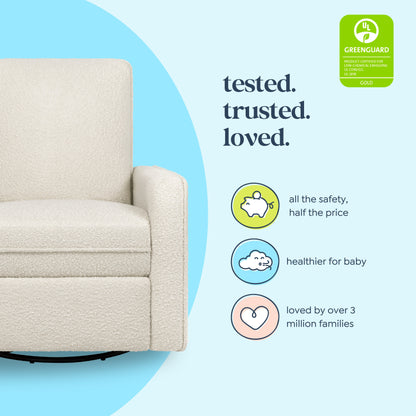 Penny Recliner and Swivel Glider | Ivory Boucle Fabric