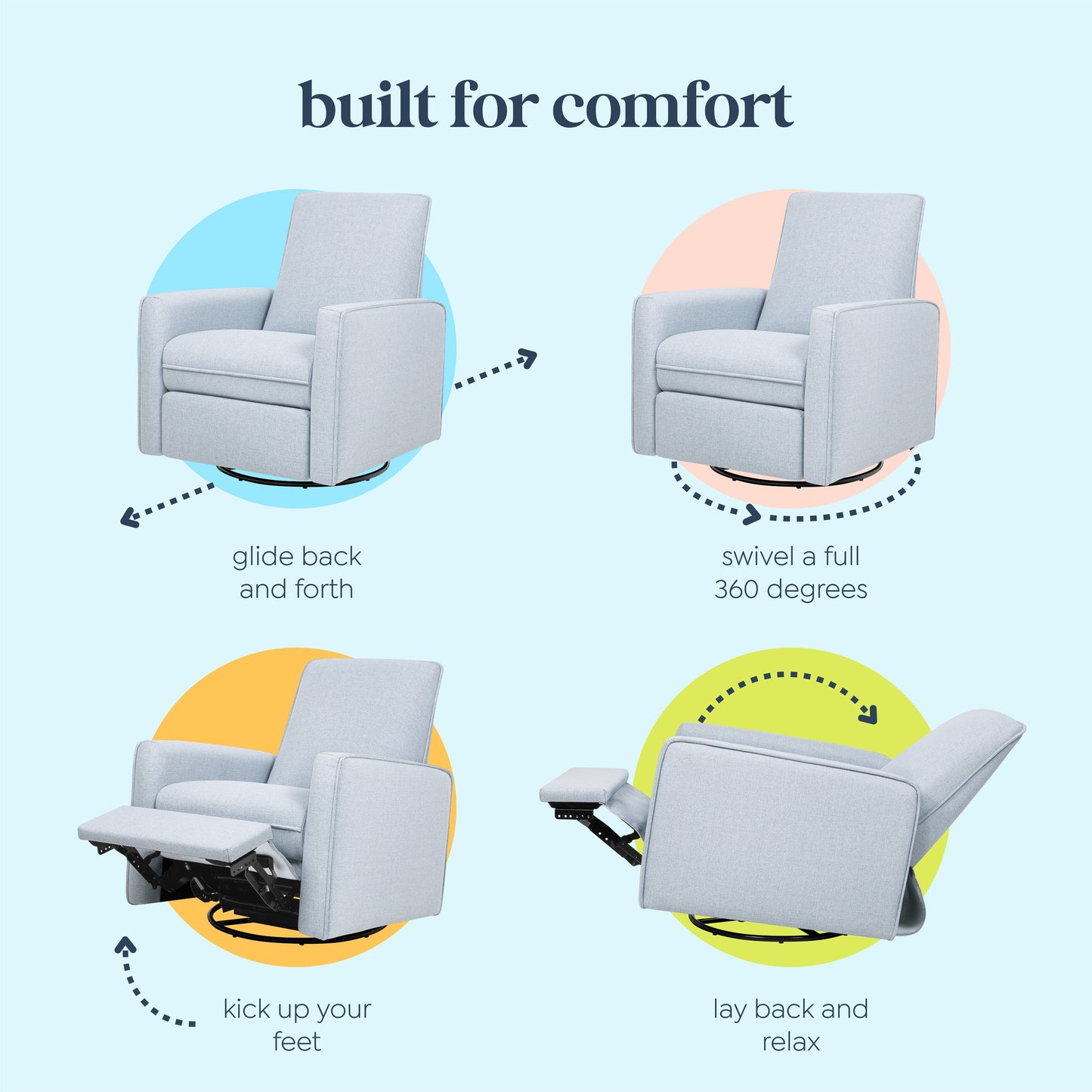 Penny Recliner and Swivel Glider | Eco-Friendly Water Repellent & Stain Resistant Fabric