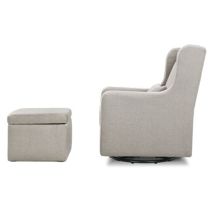 Adrian Swivel Glider with Storage Ottoman | Water Repellent & Stain Resistant fabric