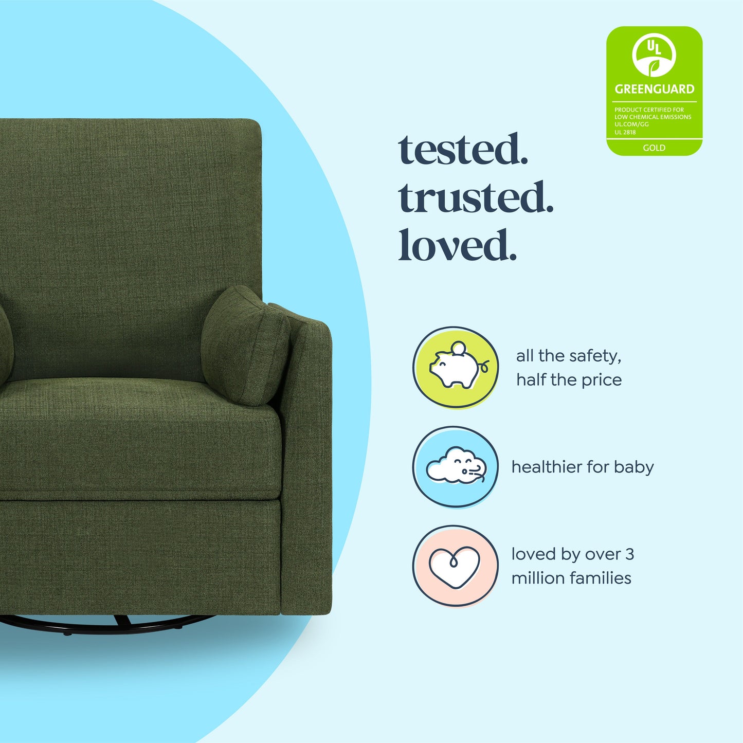 Ethan Recliner and Swivel Glider | Water Repellent & Stain Resistant fabric