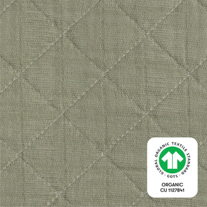 Quilted Changing Pad Cover in GOTS Certified Organic Muslin Cotton