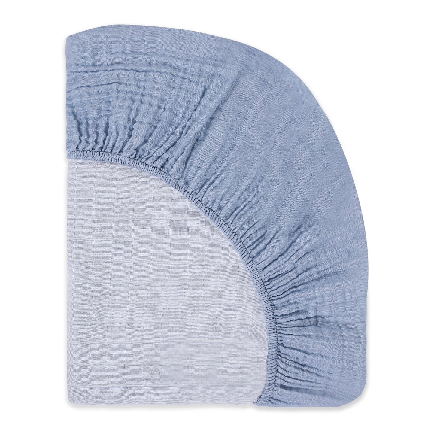 Crib Sheet in GOTS Certified Organic Muslin Cotton