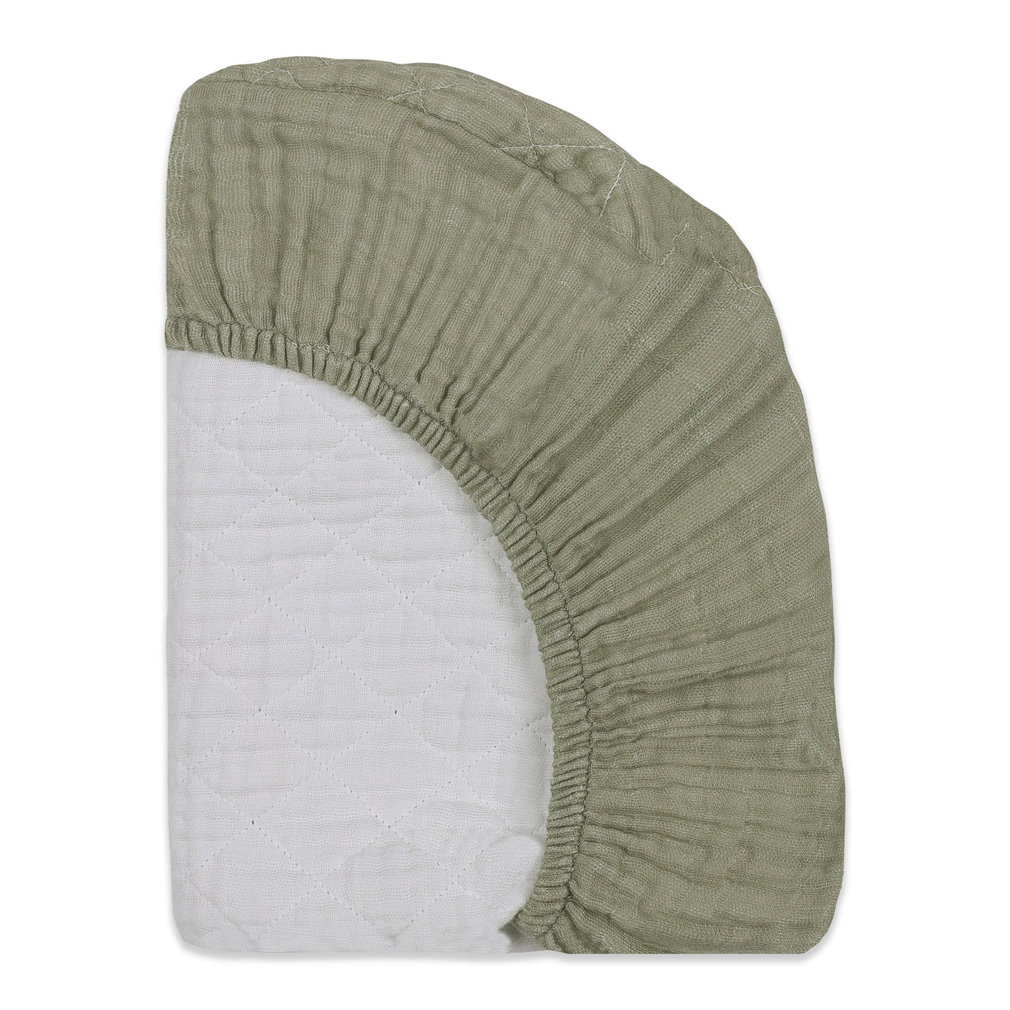 Quilted Changing Pad Cover in GOTS Certified Organic Muslin Cotton