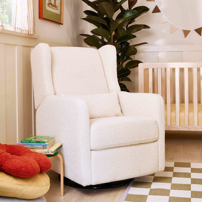 Arlo Recliner and Swivel Glider | Ivory Boucle Fabric