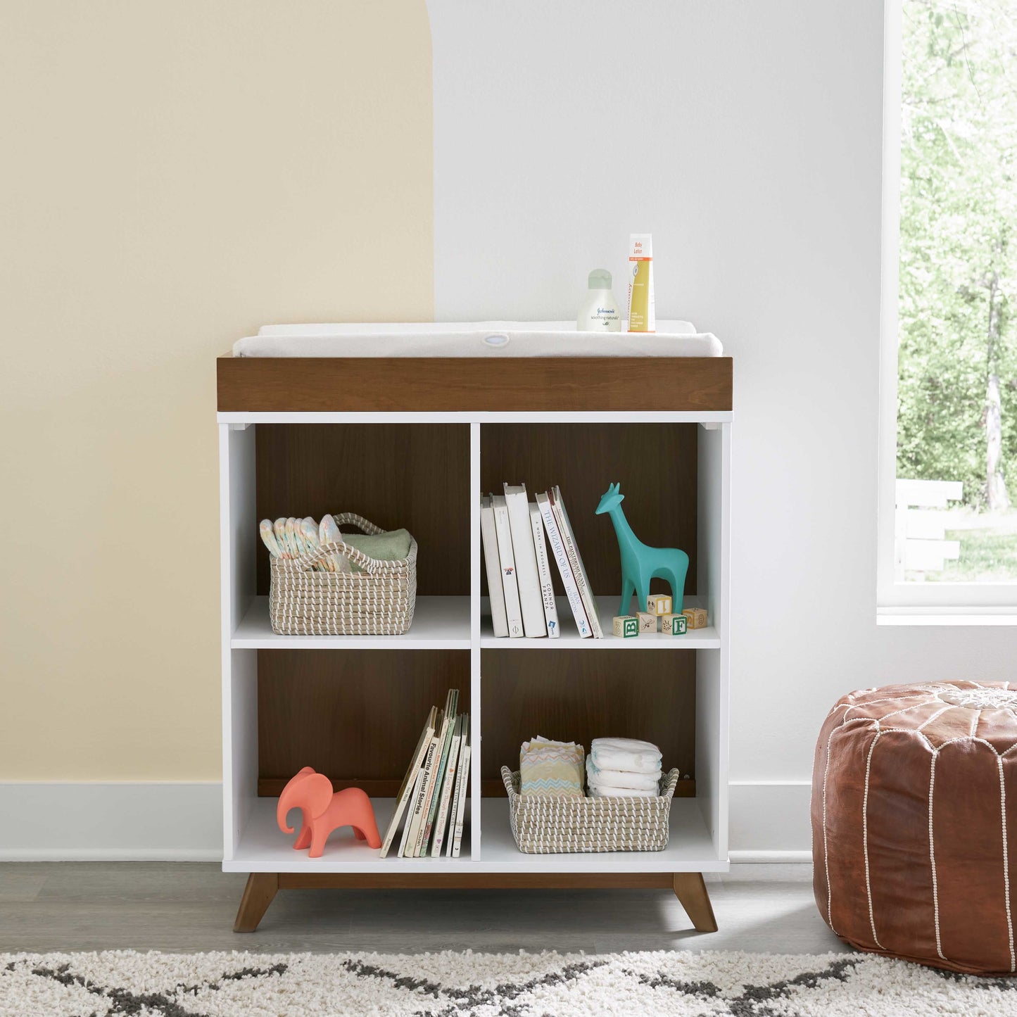 Otto Convertible Changing Table and Cubby Bookcase