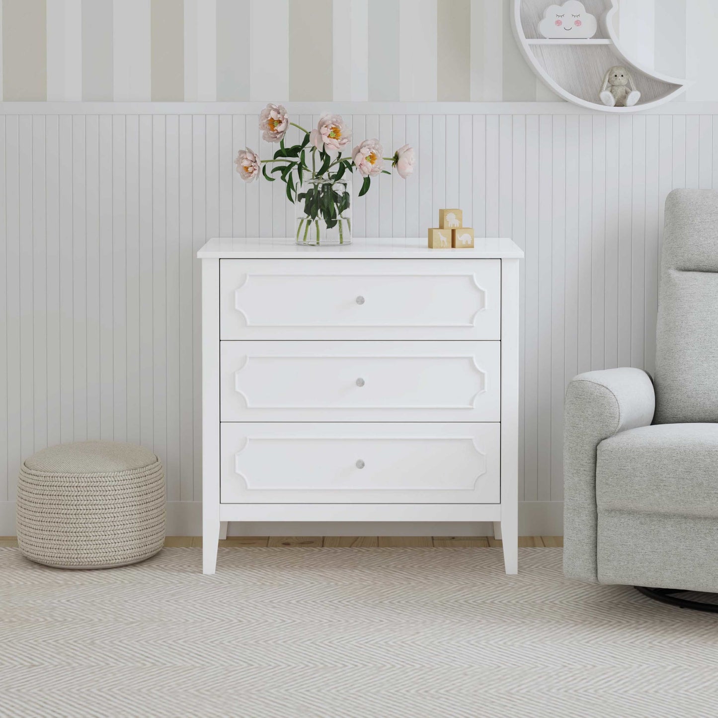 Chloe Regency 3-Drawer Dresser