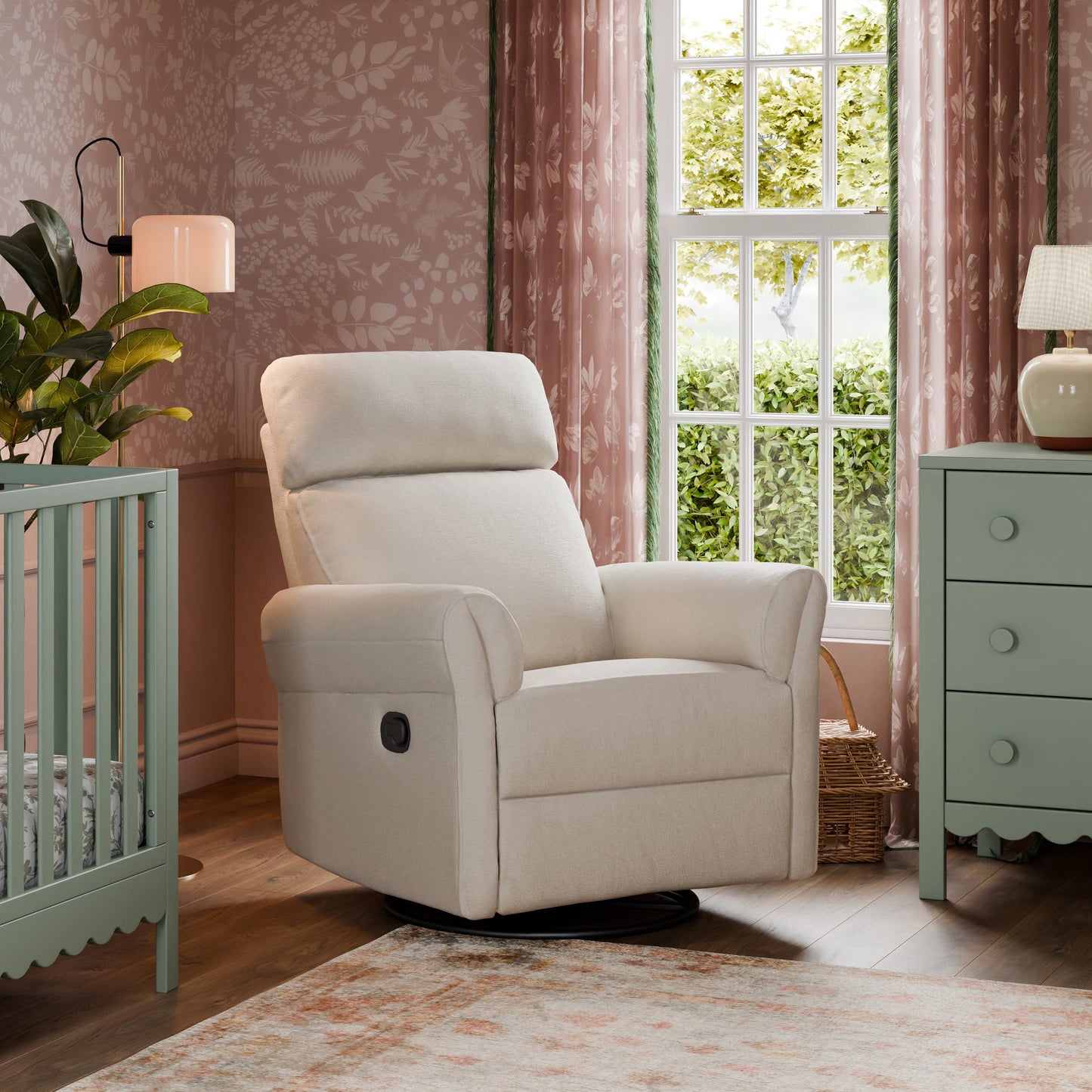 Suzy Flex Recliner and Swivel Glider | Adjustable Headrest and Armrests