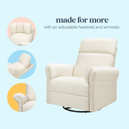 Suzy Flex Recliner and Swivel Glider | Adjustable Headrest and Armrests