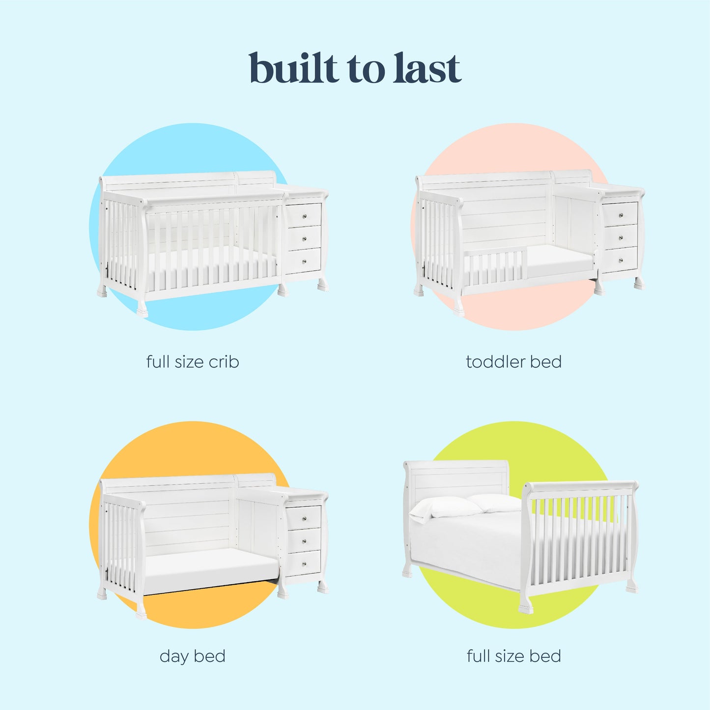 Kalani 4-in-1 Crib and Changer Combo