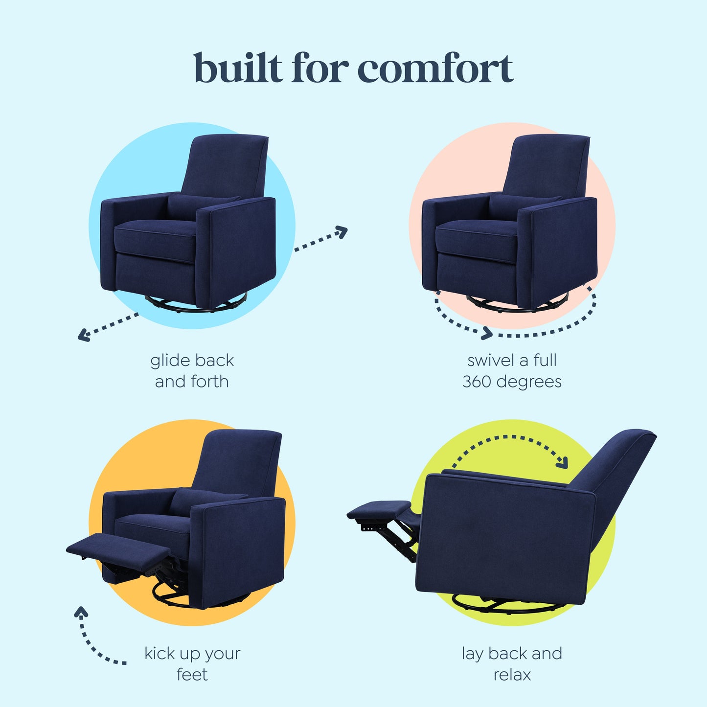Piper Recliner and Swivel Glider