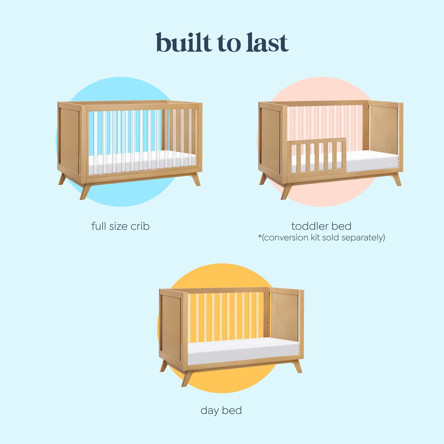Otto 3-in-1 Convertible Crib | Acrylic Slats