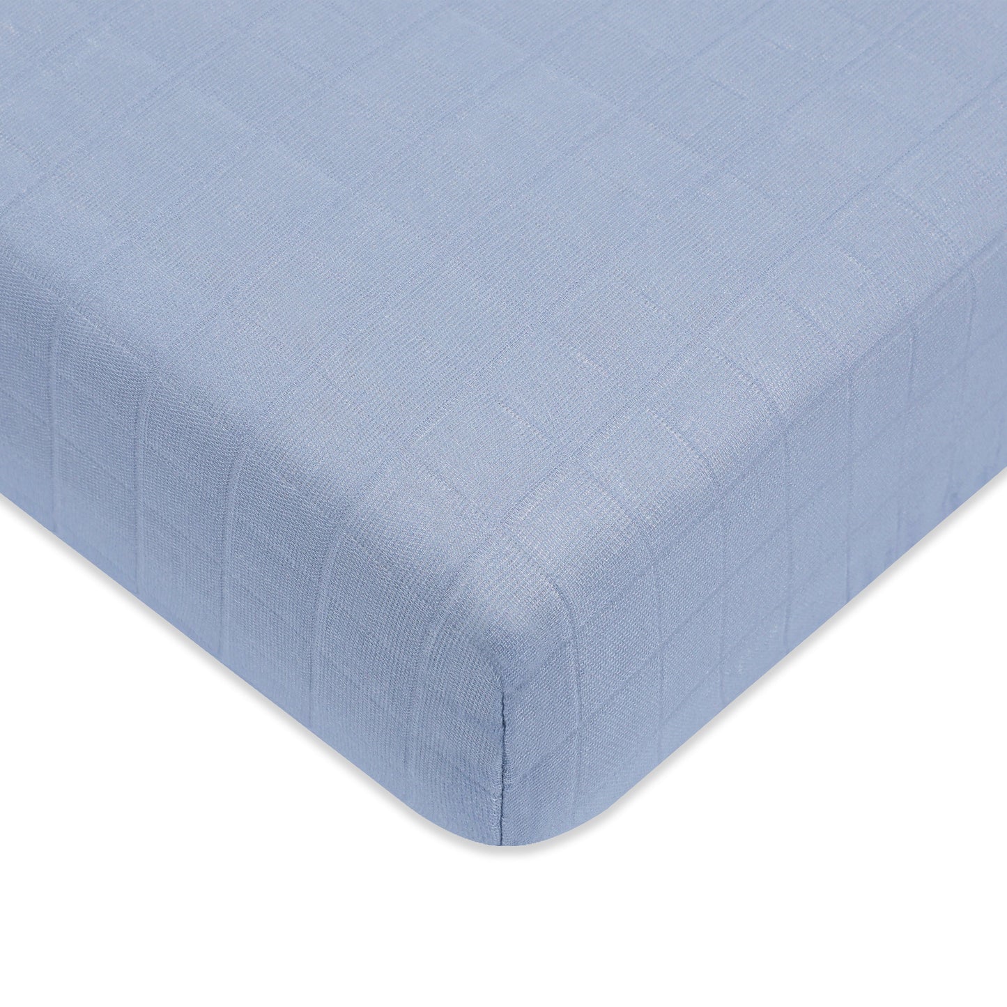 Crib Sheet in GOTS Certified Organic Muslin Cotton