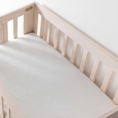 Mini Crib Sheet in GOTS Certified Organic Muslin Cotton