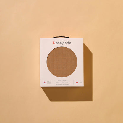 Crib Sheet in GOTS Certified Organic Muslin Cotton