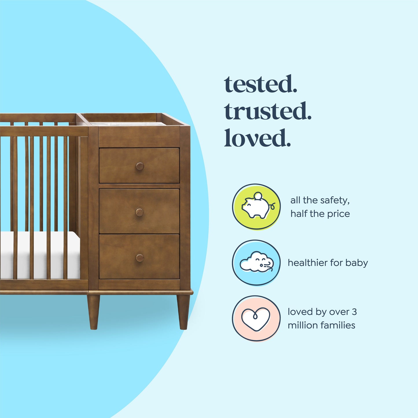 Marley 3-in-1 Crib and Changer Combo