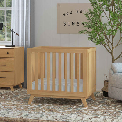 Otto 3-in-1 Convertible Mini Crib with 4 Mattress