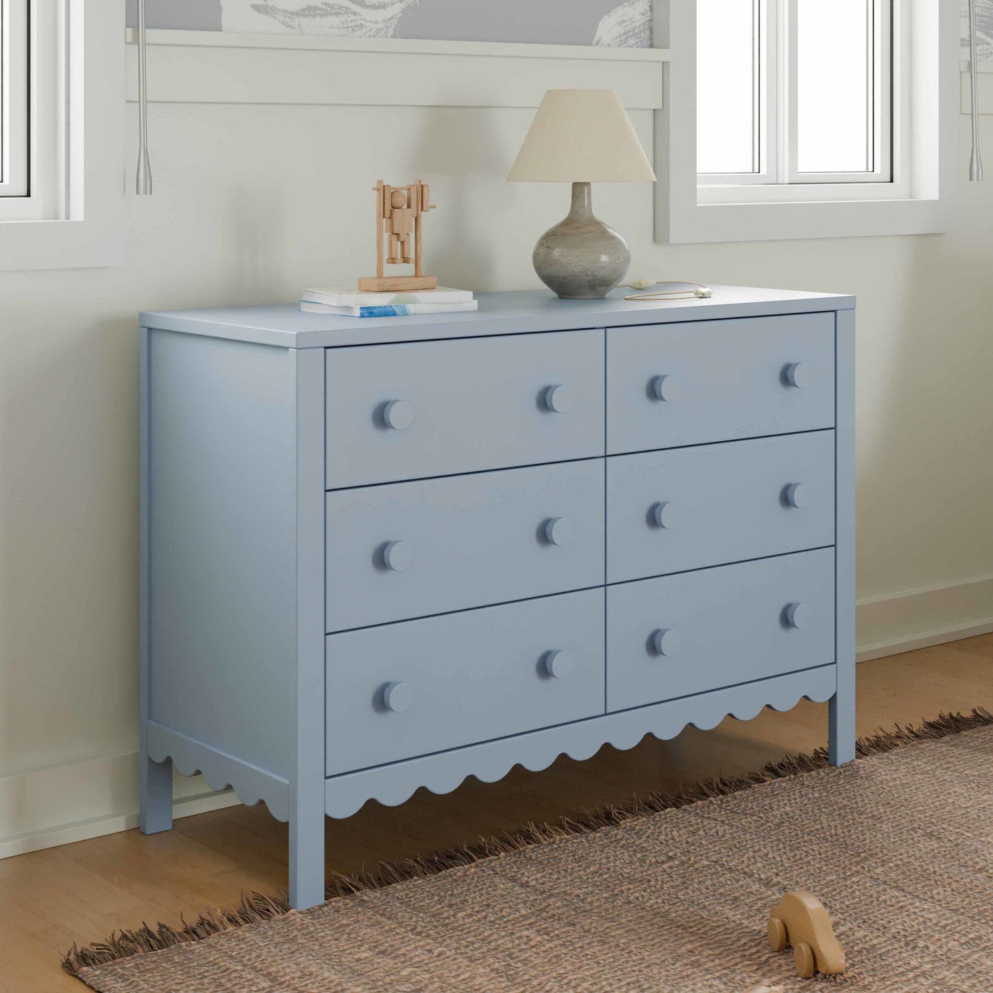 Sammy Scallop 6-Drawer Dresser