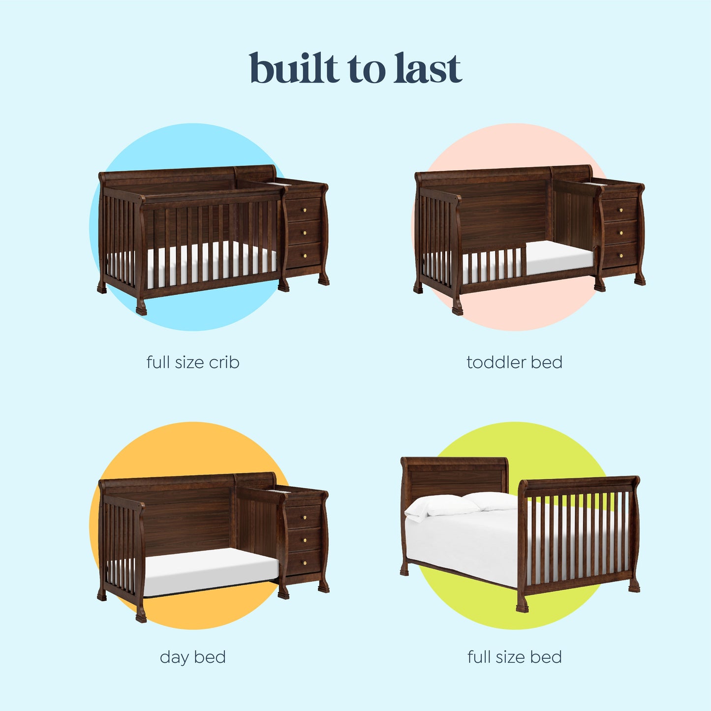 Kalani 4-in-1 Crib and Changer Combo