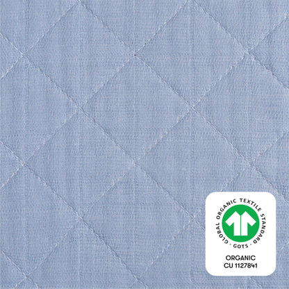 Quilted Changing Pad Cover in GOTS Certified Organic Muslin Cotton