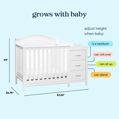 Charlie 4-in-1 Convertible Mini Crib & Changer
