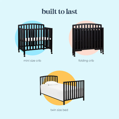 Dylan Folding Portable 3-in-1 Mini Crib