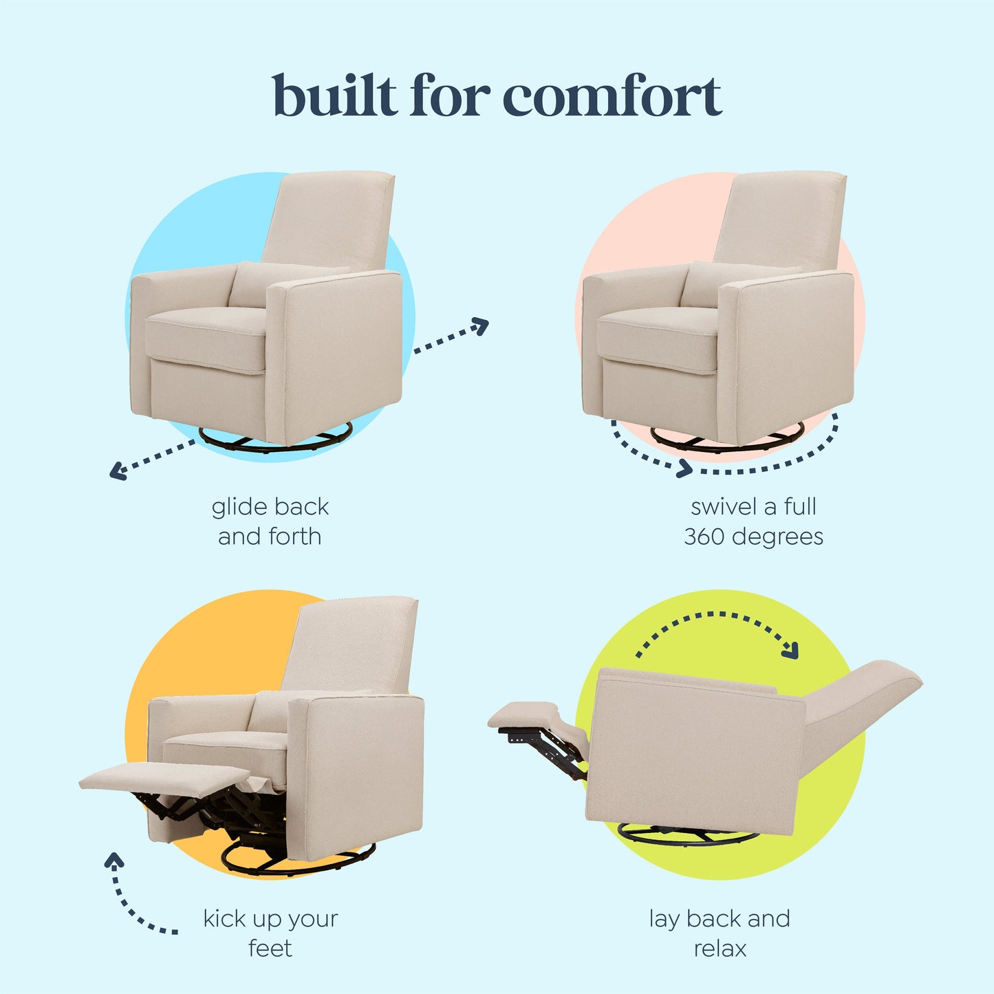 Piper Recliner and Swivel Glider