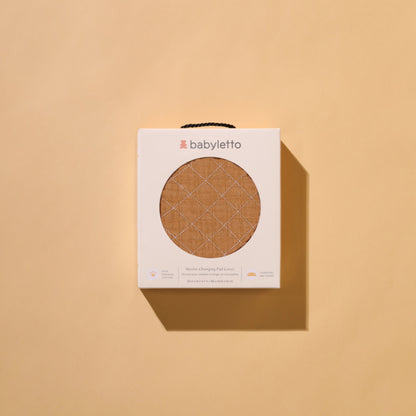 Quilted Changing Pad Cover in GOTS Certified Organic Muslin Cotton