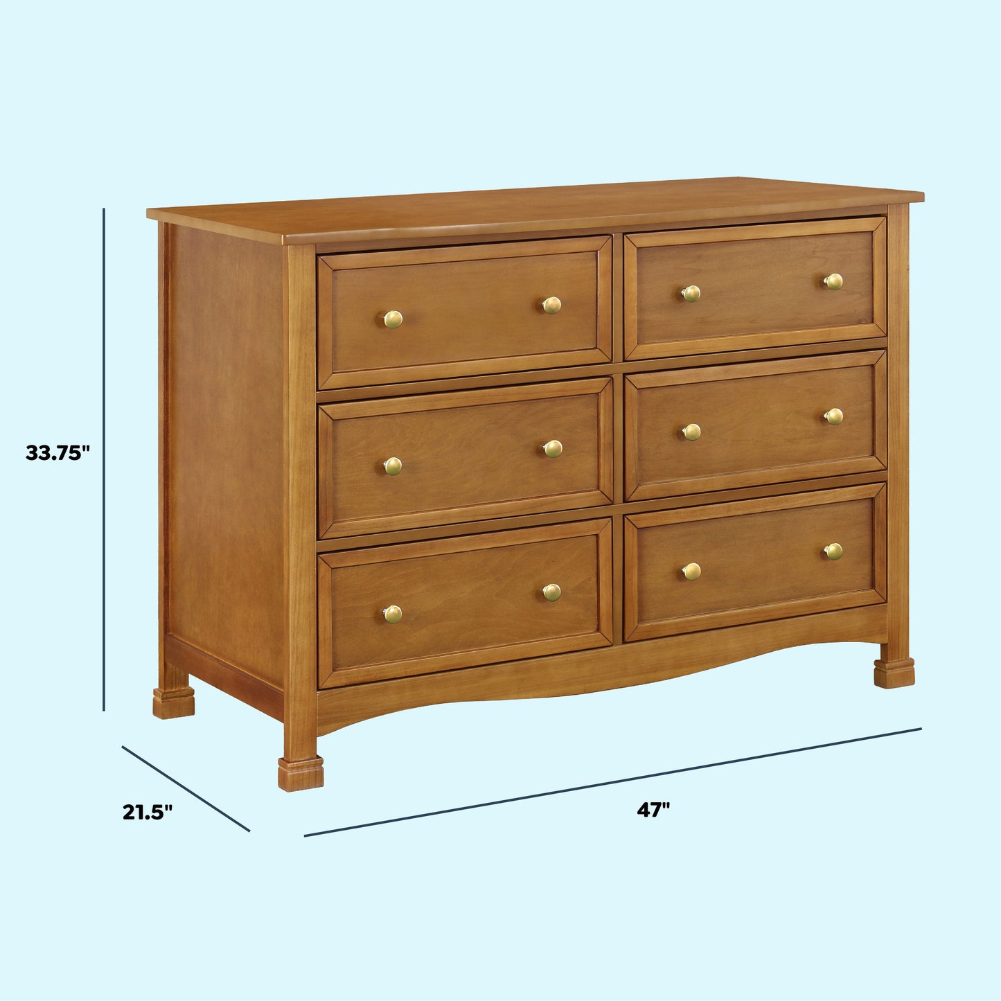 Kalani 6-Drawer Double Wide Dresser
