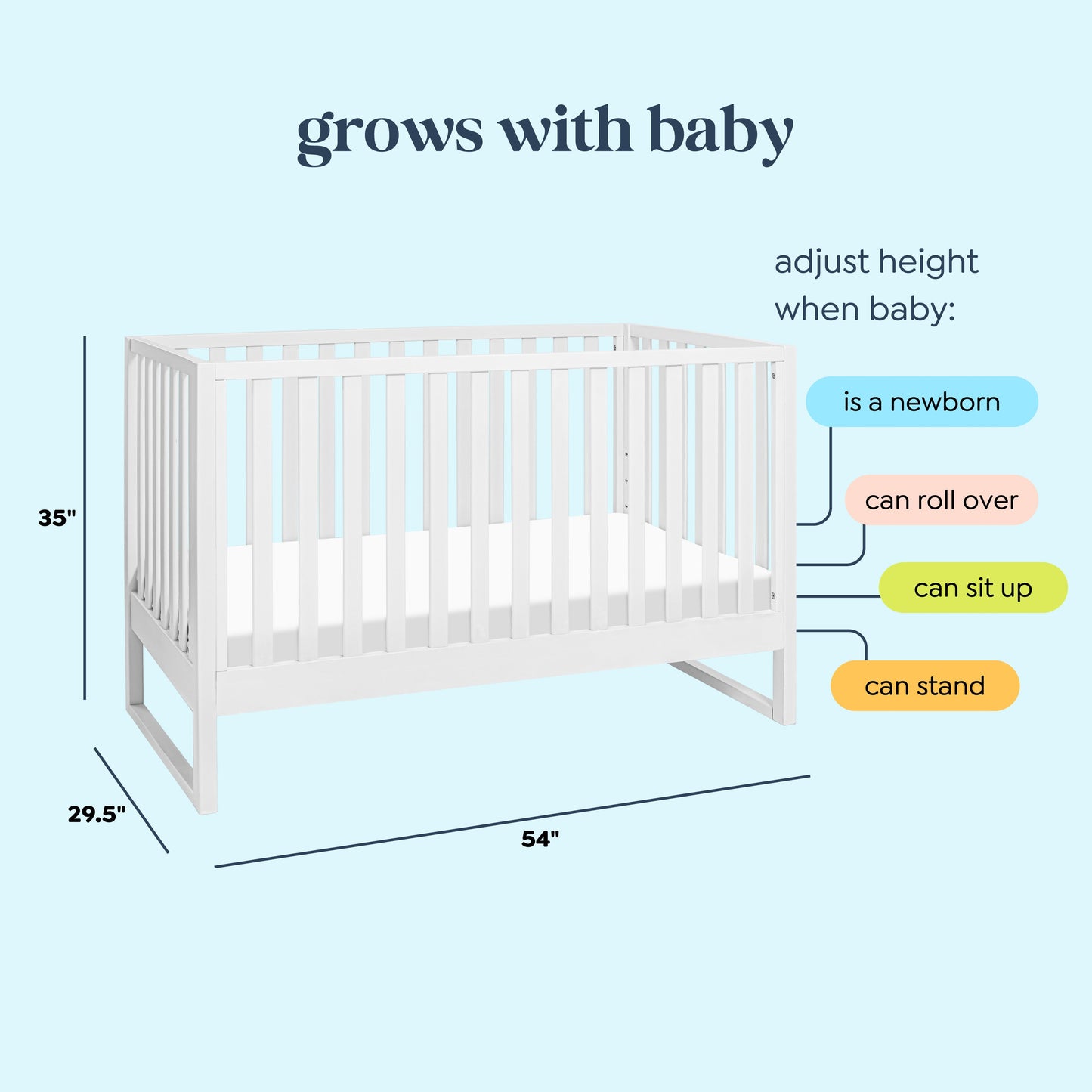 Hunter 3-in-1 Convertible Crib