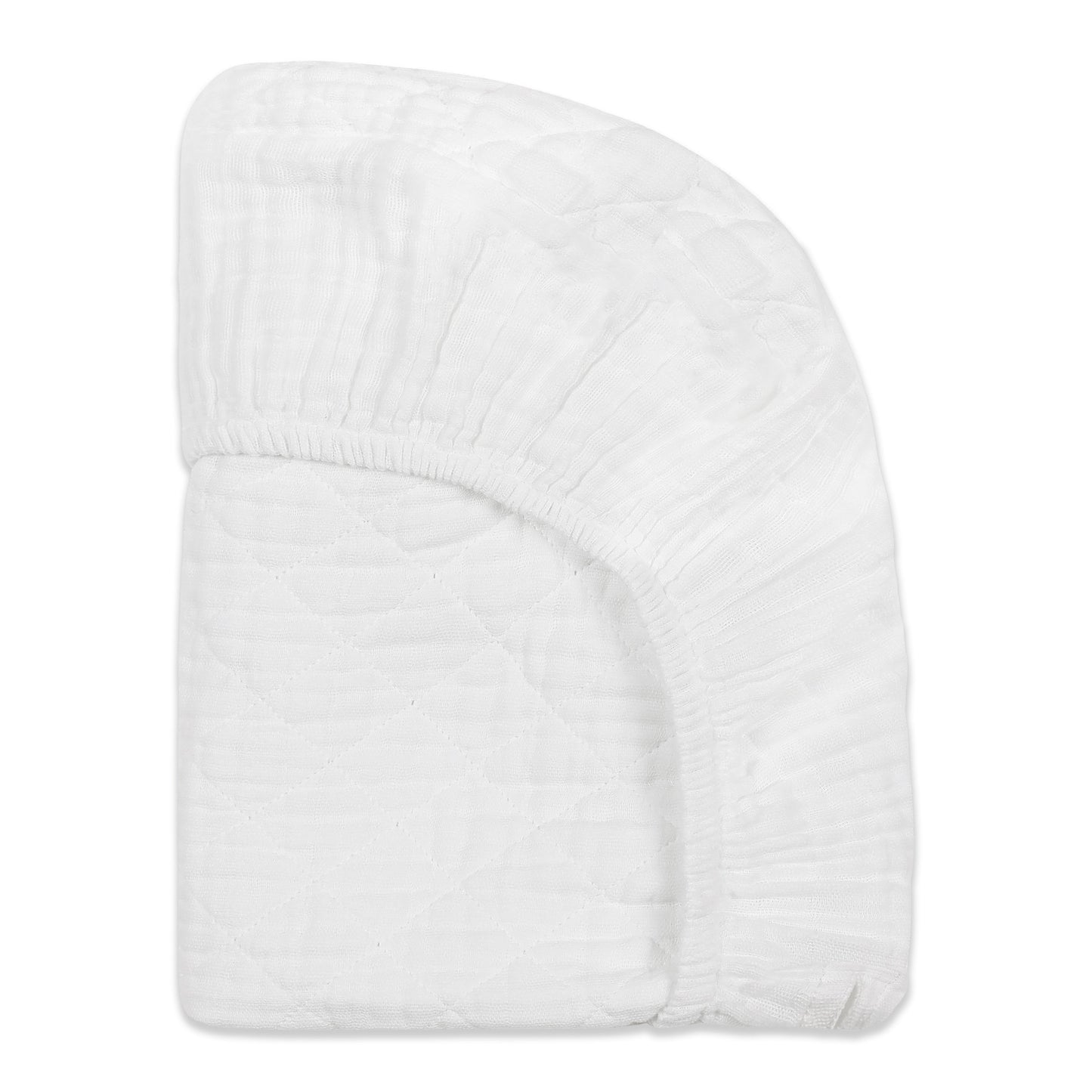 Quilted Changing Pad Cover in GOTS Certified Organic Muslin Cotton