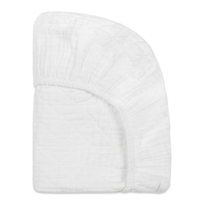 Quilted Changing Pad Cover in GOTS Certified Organic Muslin Cotton